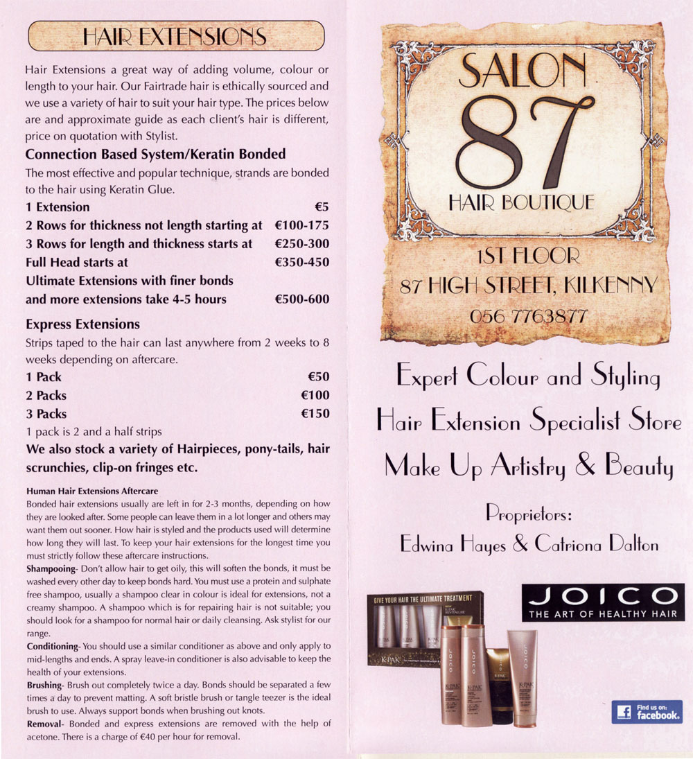 Hairdressers in Kilkenny, Salon 87 Hair Boutique, wedding hair